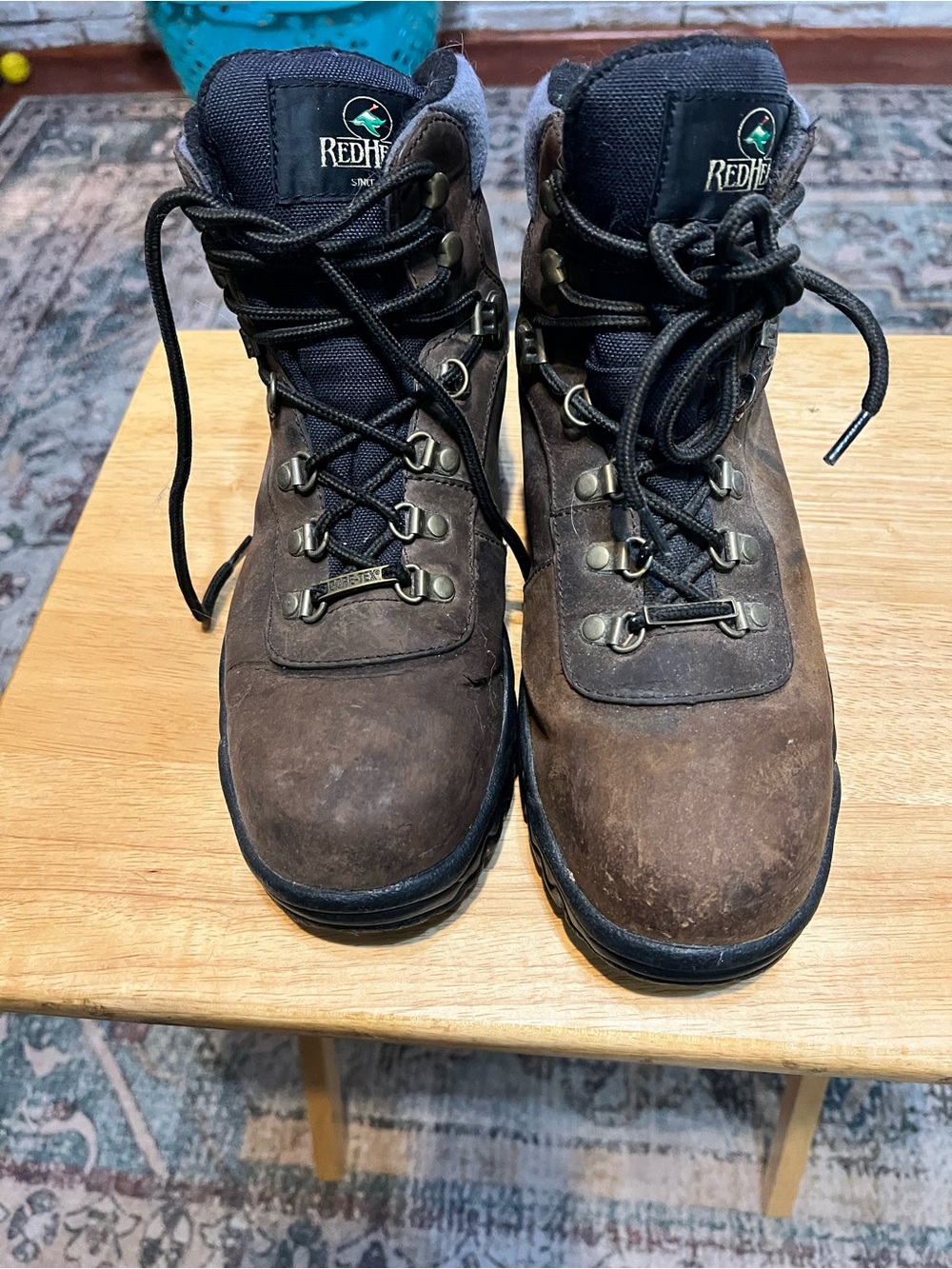 RedHead Brown and Black Men's Leather Hiking Boots